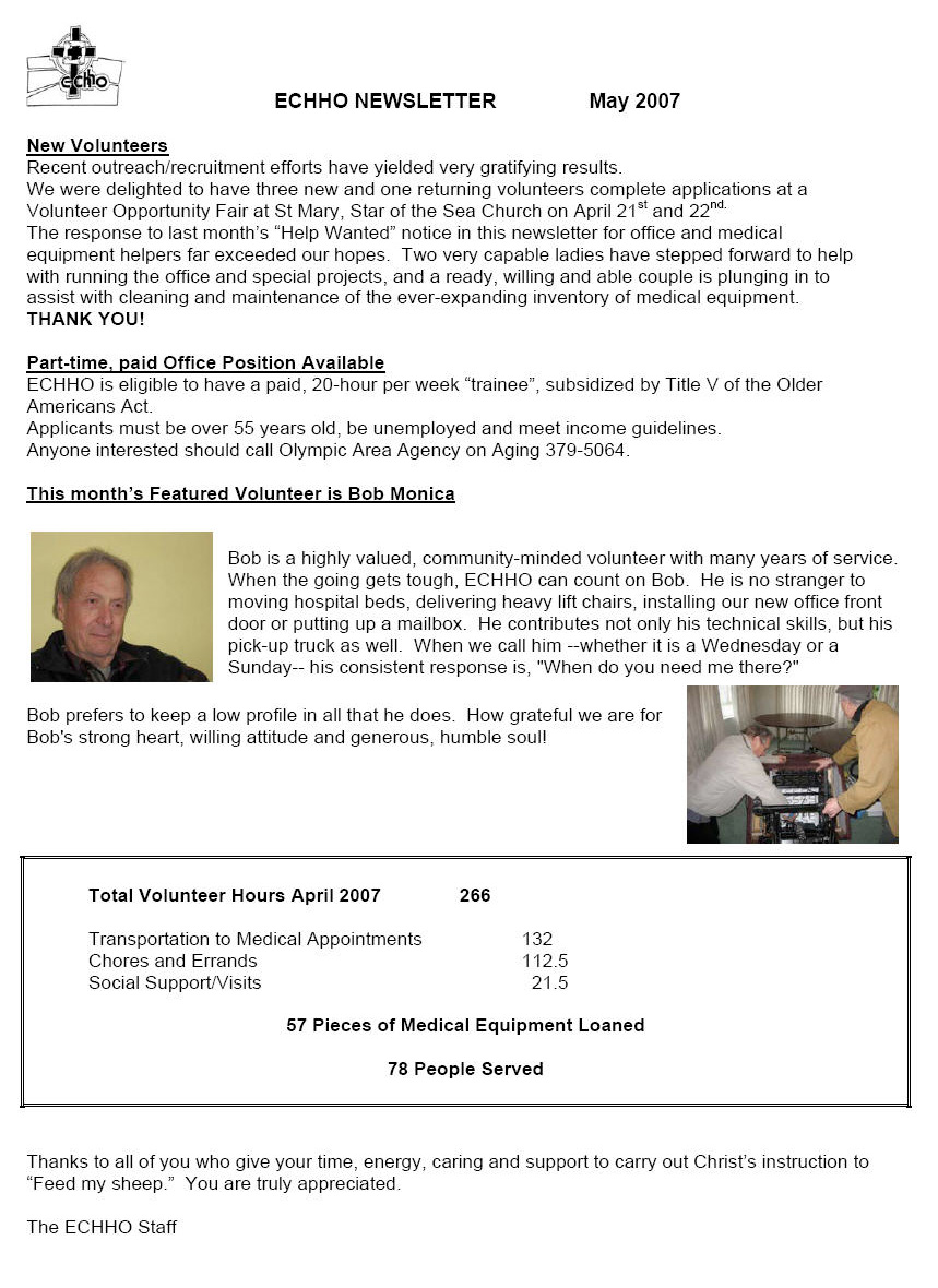 Newsletter May 2007